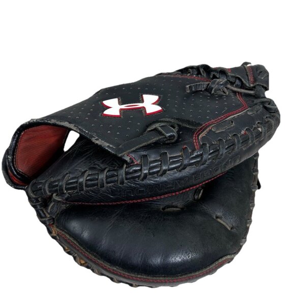 Under Armour Rt Hand Baseball Catcher Mitt UACM-100A FRAMER Wide Deep Pocket EUC - Picture 1 of 4